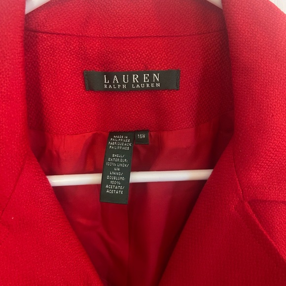 Ralph Lauren Women's Bold Red Blazer With Nautical Buttons and lined - Picture 2 of 5